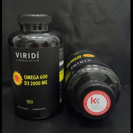 Омега 600 +вит.D3 2000 МЕ №180  капс. БАД, (Вириди Лаб.)